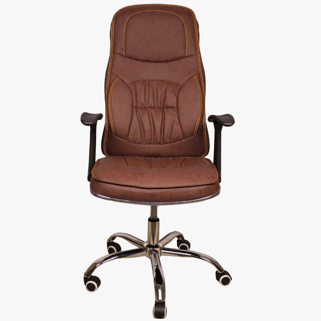 Executive Office Chair with Headrest (Brown Leather)